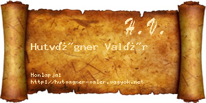 Hutvágner Valér névjegykártya